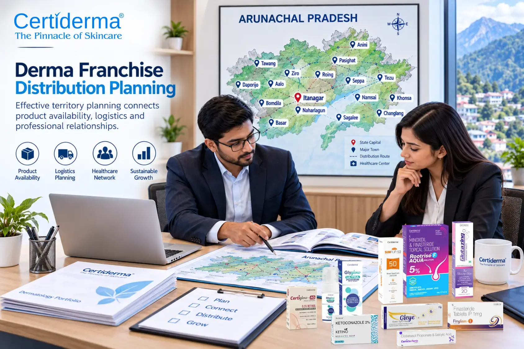 derma-pharma-distribution-territory-planning-arunachal-pradesh-certiderma